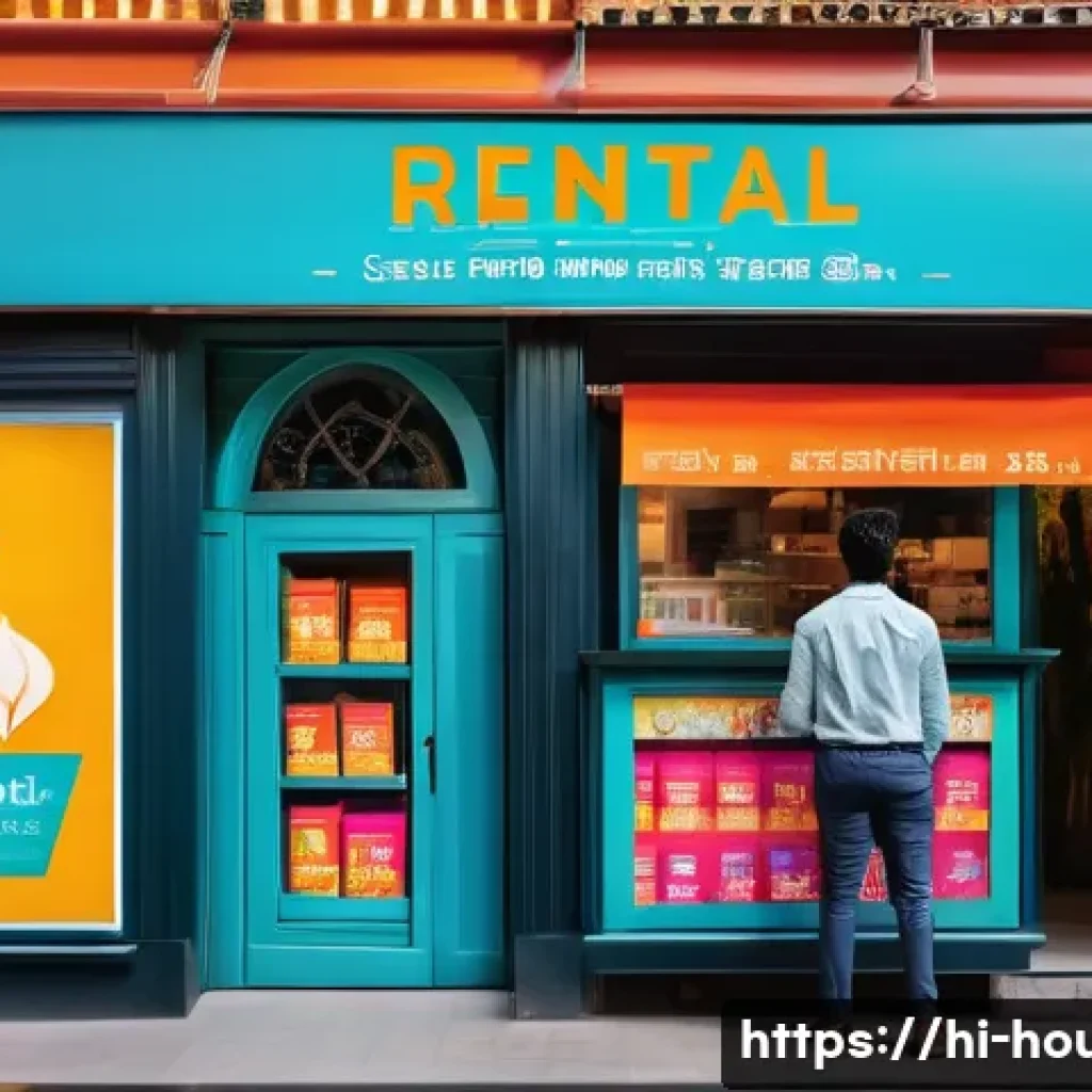 상가 공실률 줄이는 방법 - A modern commercial storefront in an urban Indian market, featuring vibrant digital signage and soci...
